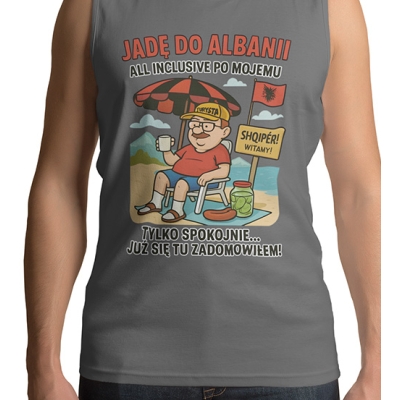 TANK TOP WAKACYJNY Jadę do Albanii